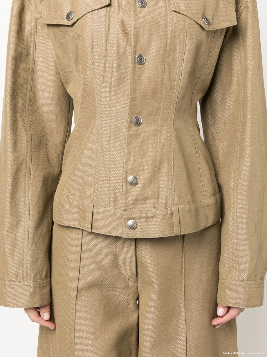 Affordable jacket button-up McCartney fitted-waist Stella Women 0429
